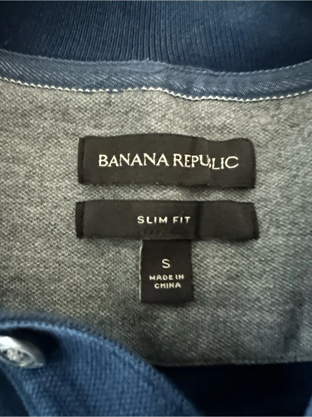 Banana Republic Men's Navy Polo with Subtle Logo